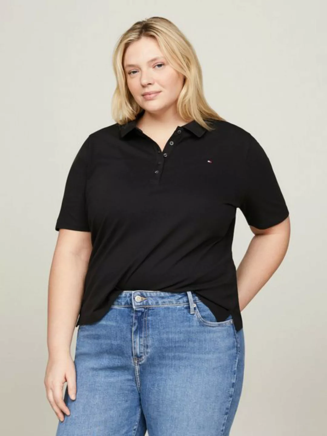 Tommy Hilfiger Curve Poloshirt CRV 1985 REG PIQUE POLO SS PLUS SIZE CURVE,m günstig online kaufen