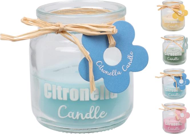 CITRONELLA KERZE 1 Stück 4 Sorten unsortiert  Blau / Rosa / Grün / Gelb günstig online kaufen