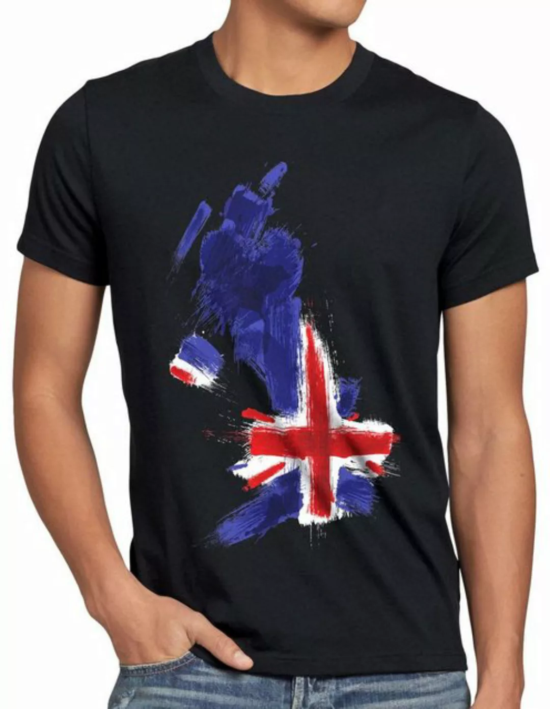 style3 Print-Shirt Herren T-Shirt Flagge England Fußball Sport Great Britai günstig online kaufen