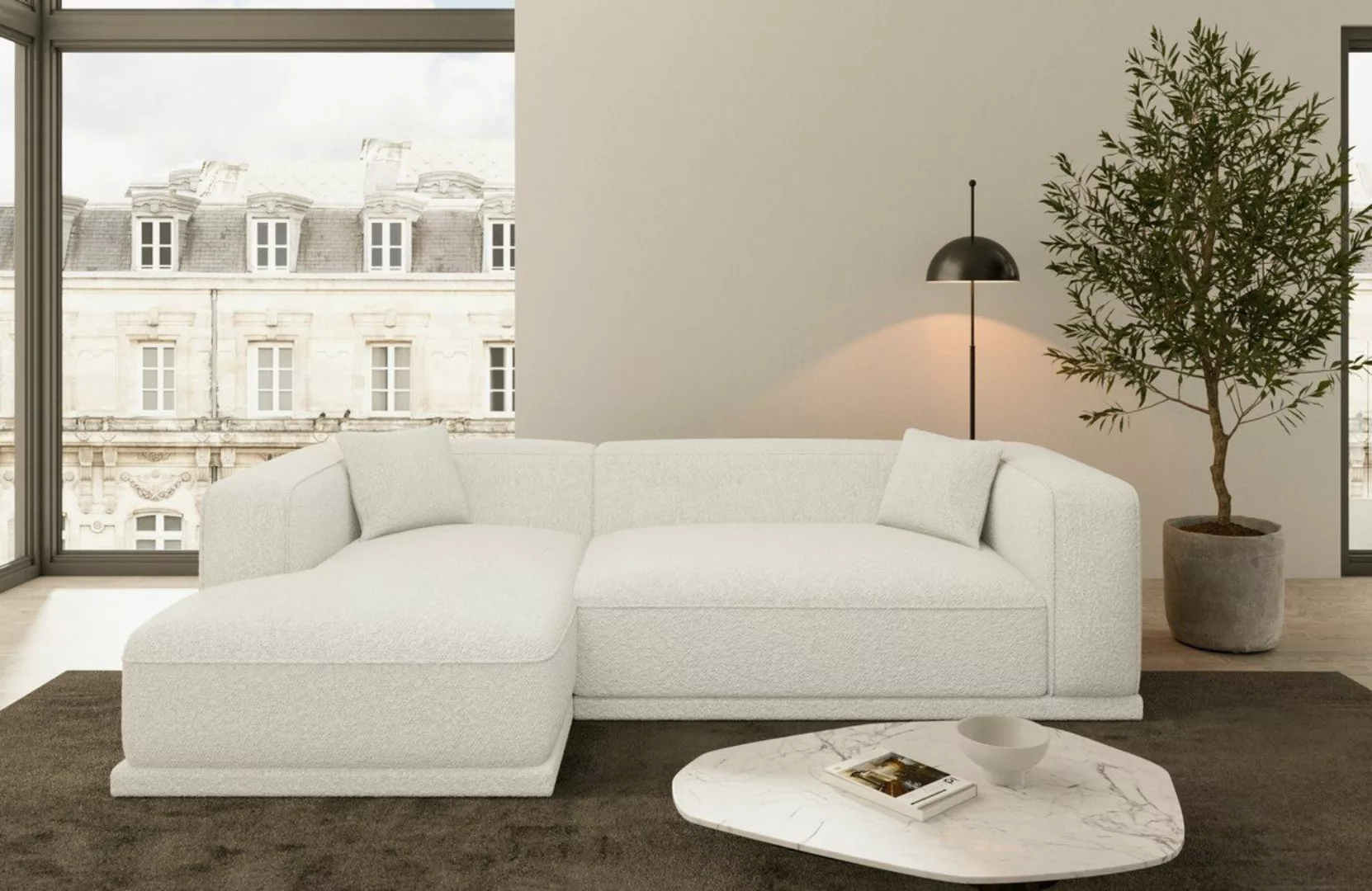 Sofa Dreams Ecksofa Polster Eck Sofa Stoff Couch Stoffsofa Modern Merida L günstig online kaufen