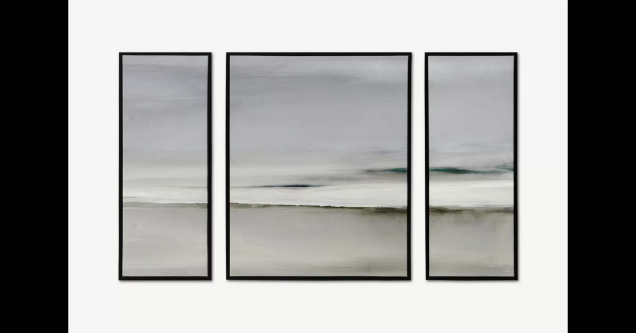 3 x Dan Hobday 'Calm' gerahmte Leinwaende (60 x 100 cm) - MADE.com günstig online kaufen
