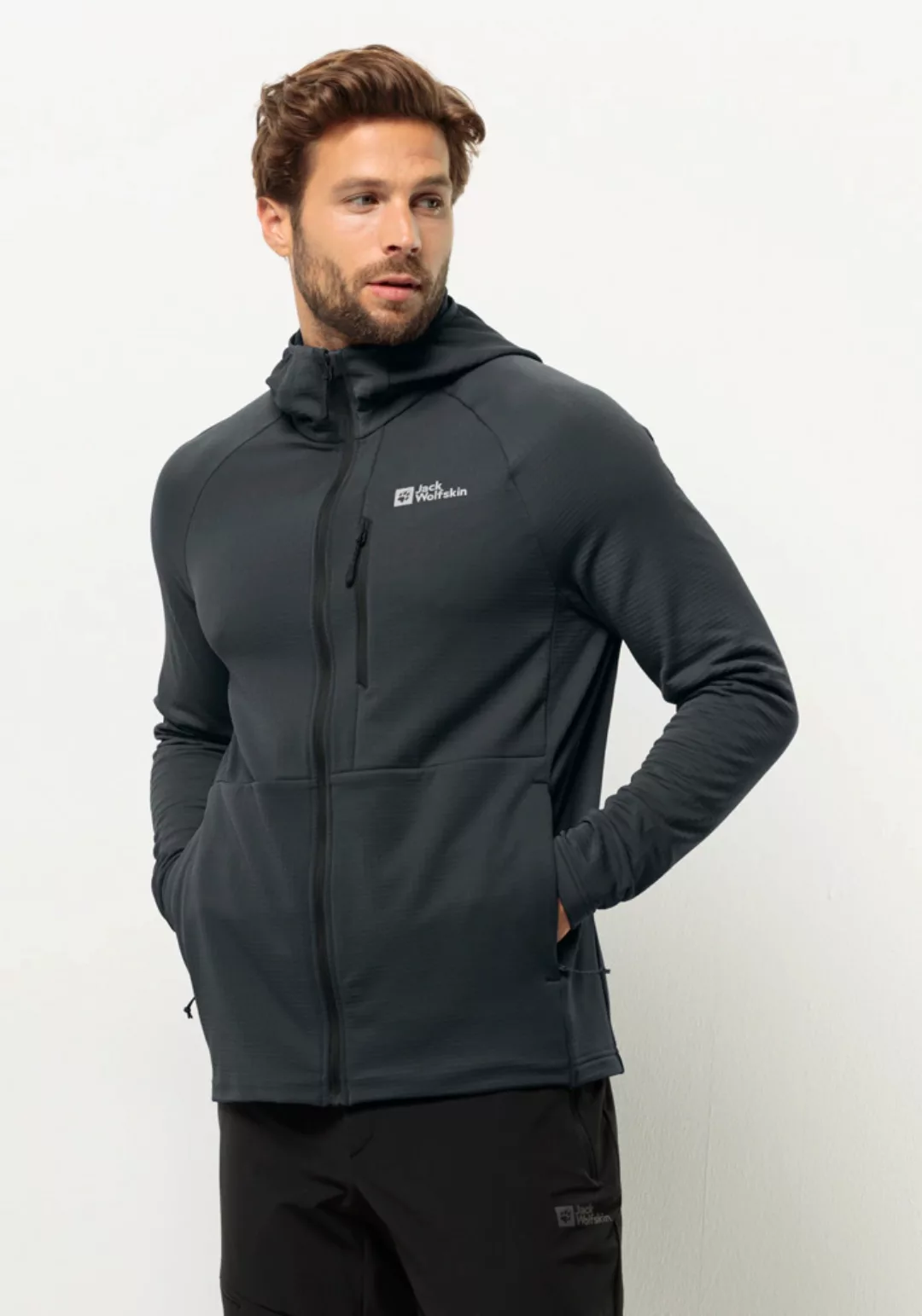 Jack Wolfskin Fleecejacke "KOLBENBERG HOODED FZ M", mit Kapuze günstig online kaufen