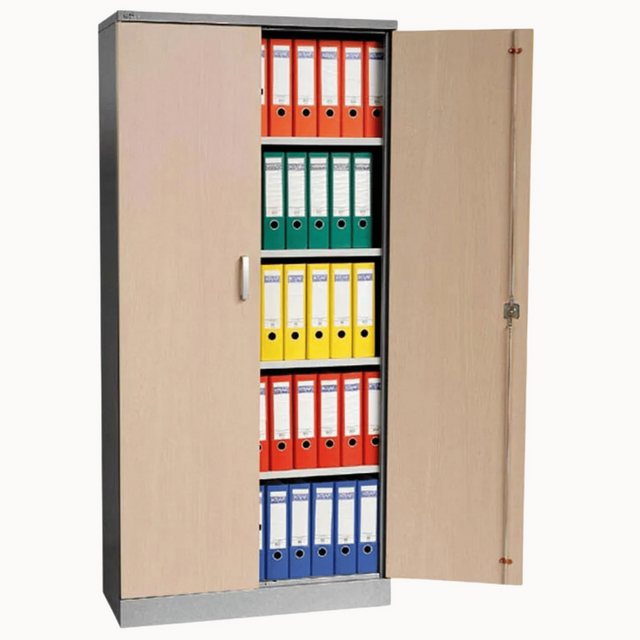 PROREGAL® Aktenschrank Aktenschrank Beetle, HxBxT 195x92x42cm, Silber-Ahorn günstig online kaufen