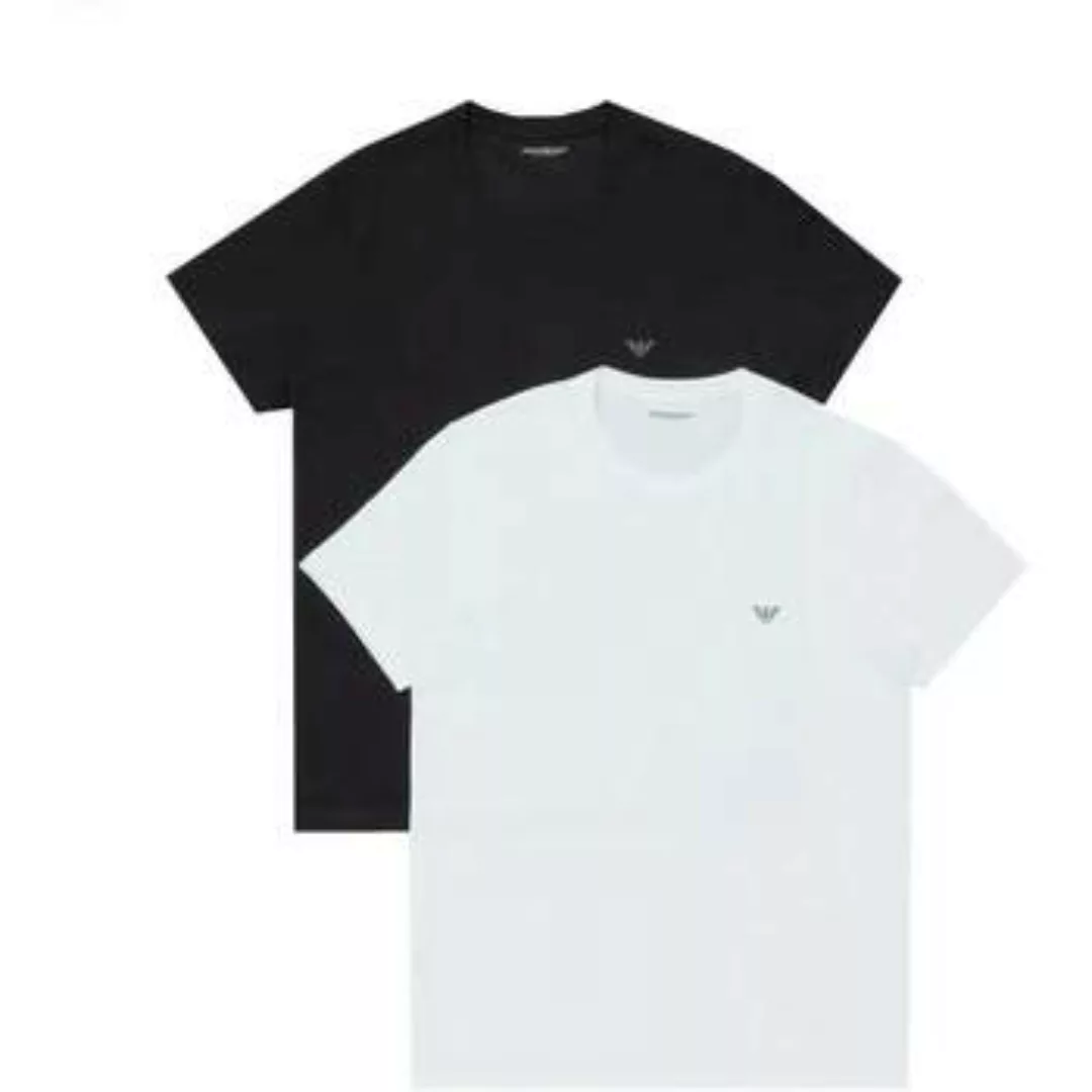 Emporio Armani  T-Shirts & Poloshirts Lounge 2 Pack Crew T-Shirts White/Bla günstig online kaufen