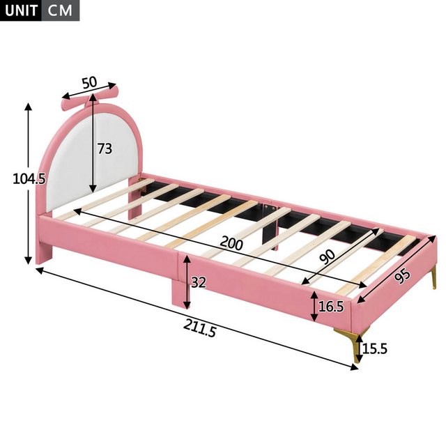 Furnishings Home Polsterbett Kinderbett niedlich romantisch (Set, Bett) günstig online kaufen