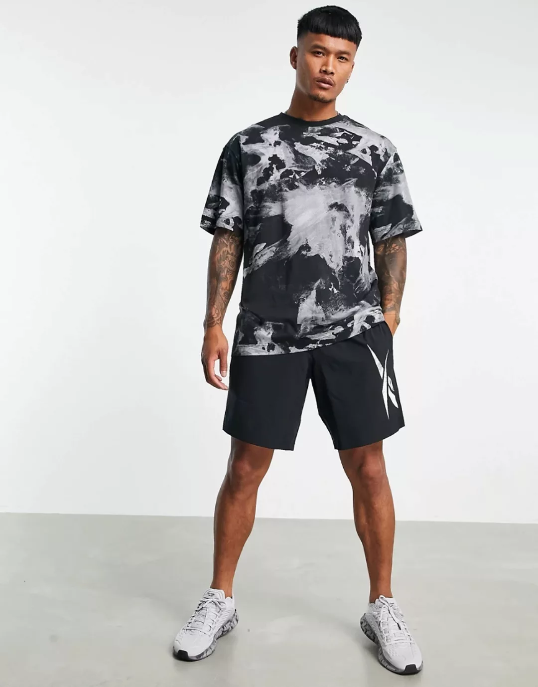 Reebok Meet You There Aop Kurzärmeliges T-shirt S Black günstig online kaufen