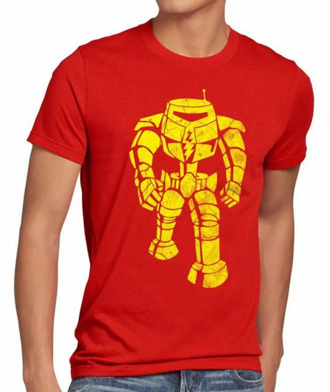 Print-Shirt Herren T-Shirt The Robot Sheldon evolution big Roboter cooper t günstig online kaufen