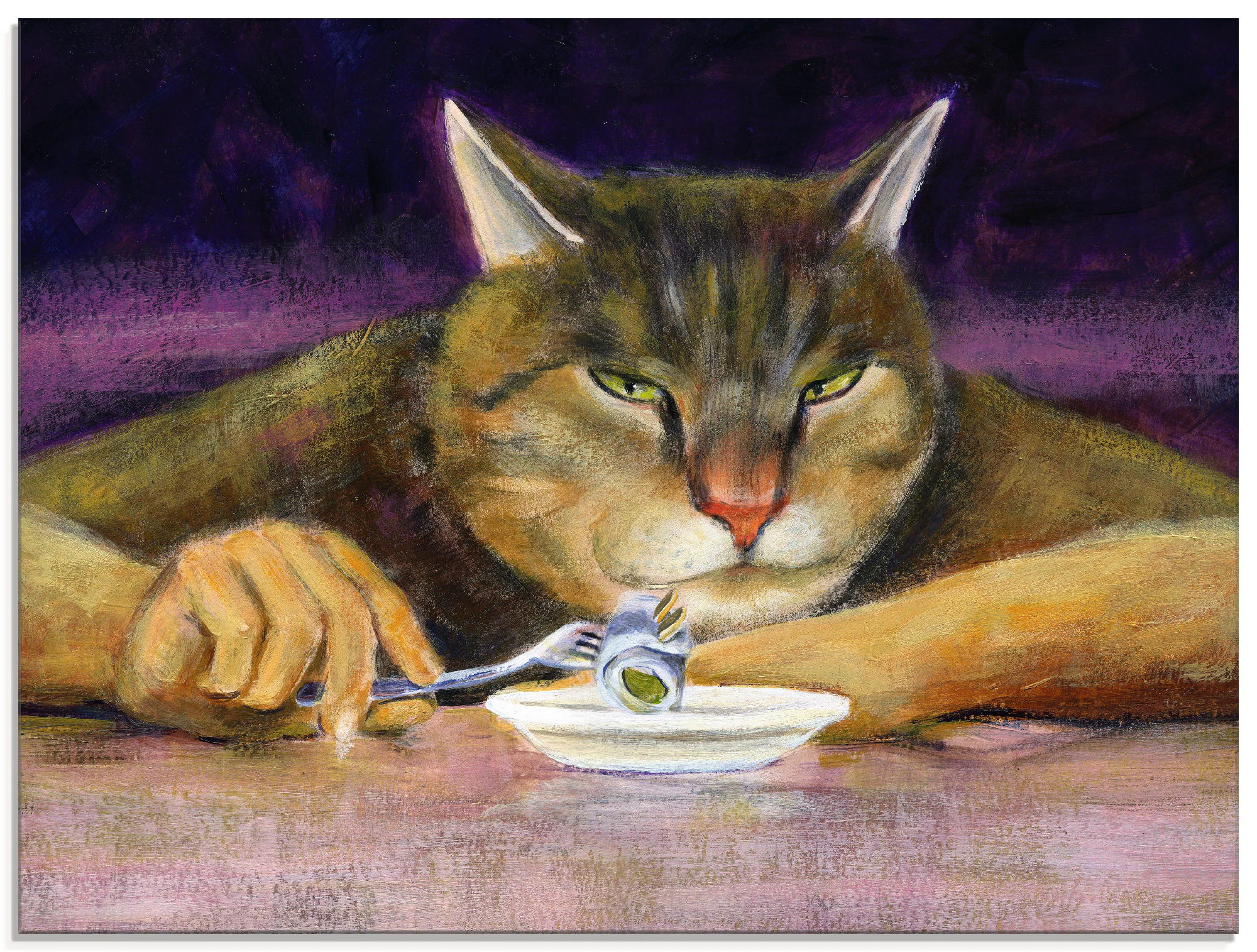 Artland Glasbild "Katzenjammer", Haustiere, (1 St.), in verschiedenen Größe günstig online kaufen