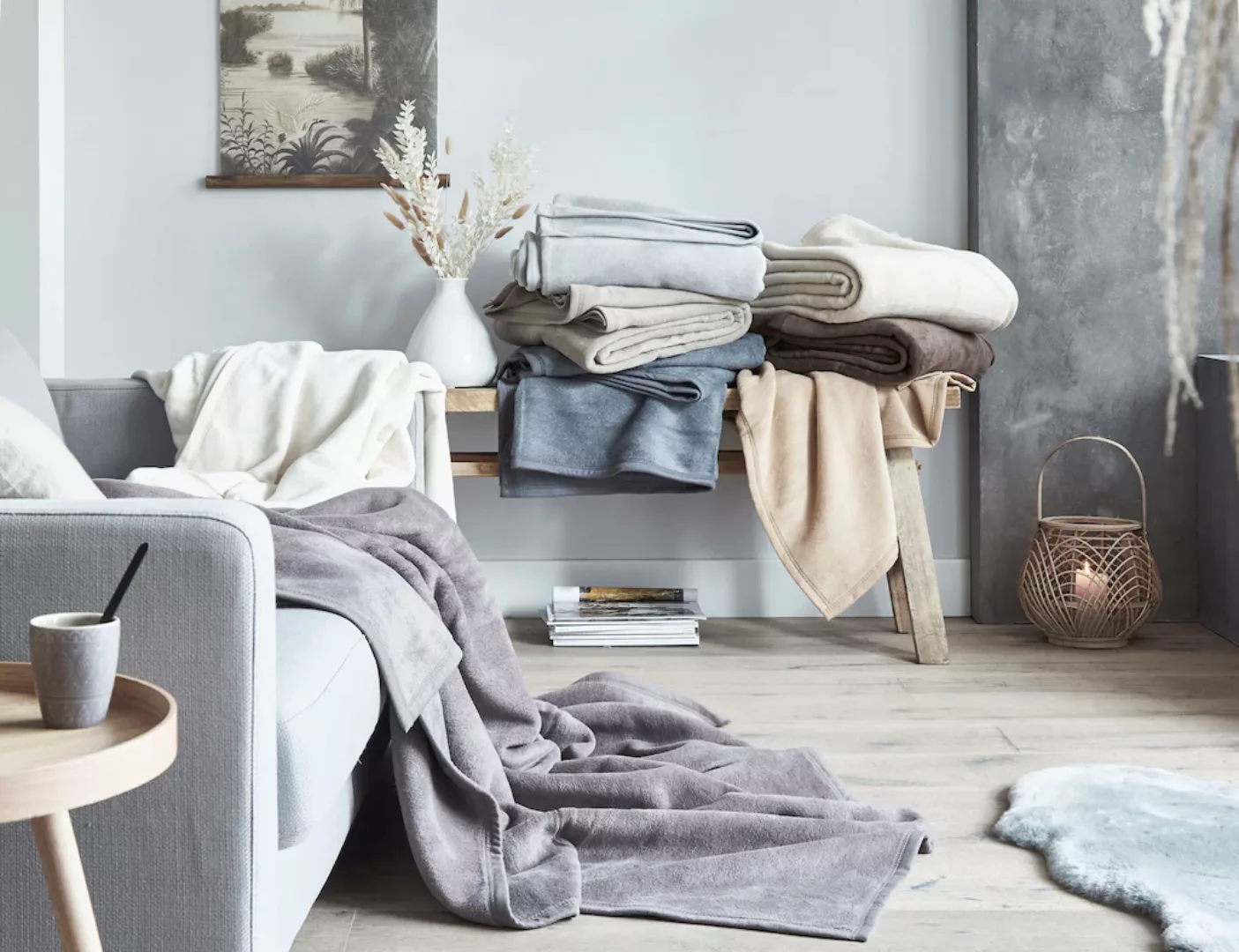 IBENA Wohndecke »Luxus«, verschiedene Größen, unifarbenes Design, Kuschelde günstig online kaufen