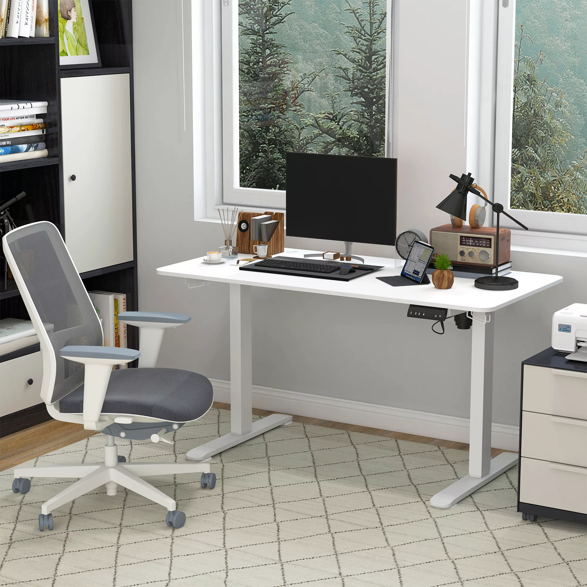 Vinsetto Höhenverstellbarer Schreibtisch 140x70cm elektrisch Computertisch günstig online kaufen