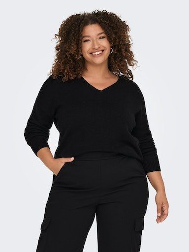ONLY CARMAKOMA V-Ausschnitt-Pullover CARMARGARETA LS PULLOVER günstig online kaufen
