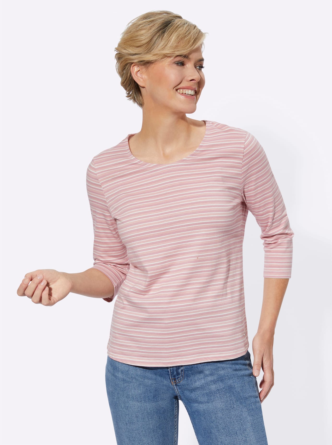 Casual Looks 3/4-Arm-Shirt "Ringelshirt" günstig online kaufen