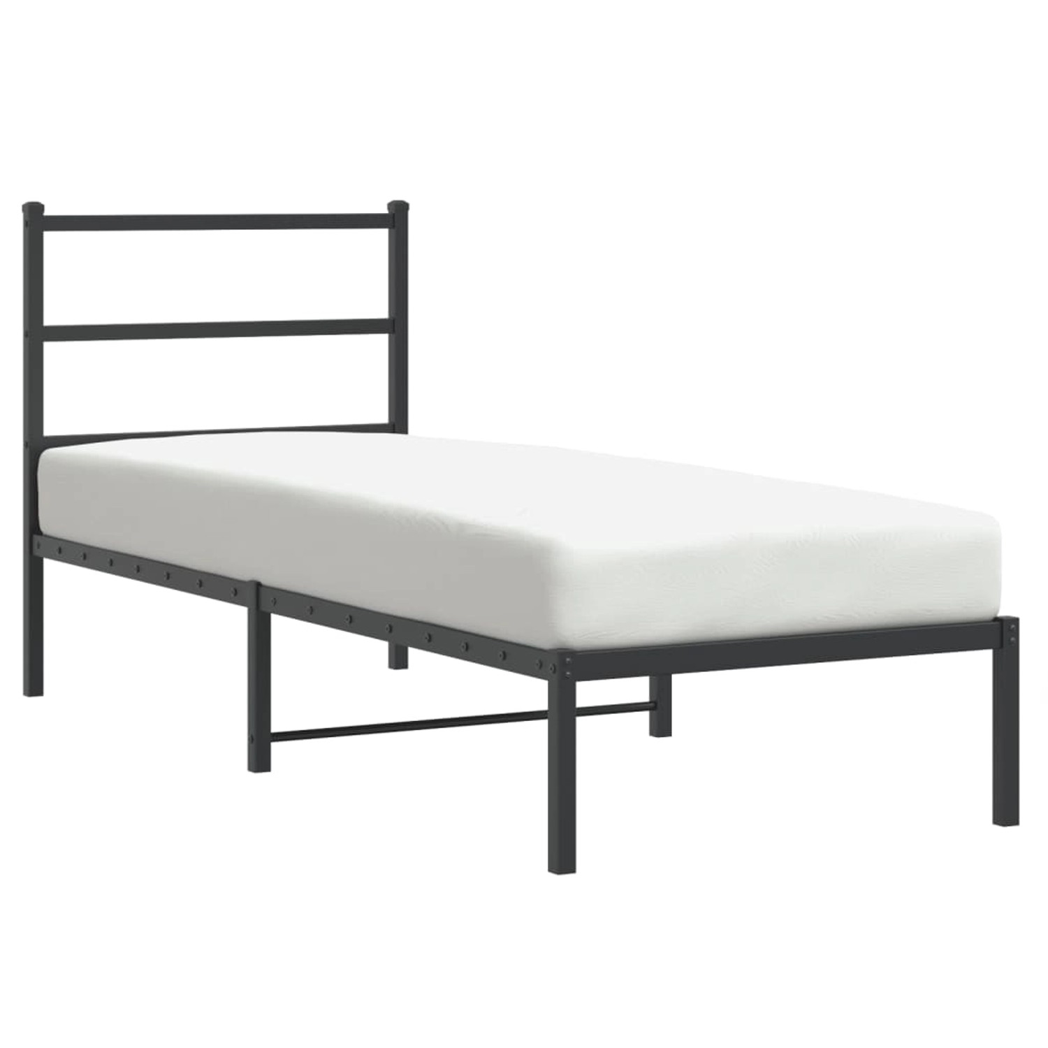 vidaXL Bettgestell mit Kopfteil Metall Schwarz 75x190 cm Modell 71938193 günstig online kaufen