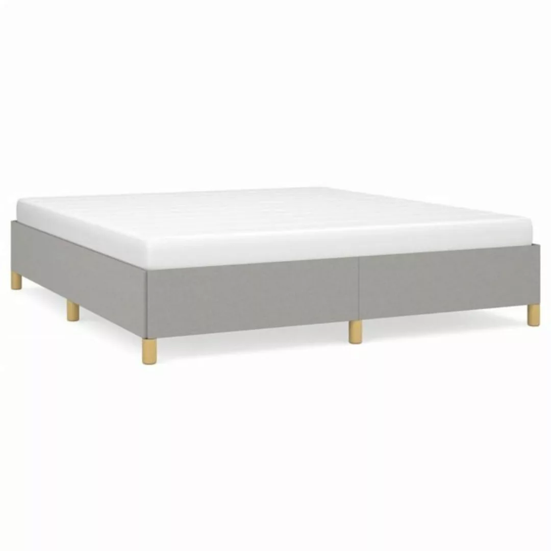 furnicato Bett Bettgestell ohne Matratze Hellgrau 180x200 cm Stoff günstig online kaufen