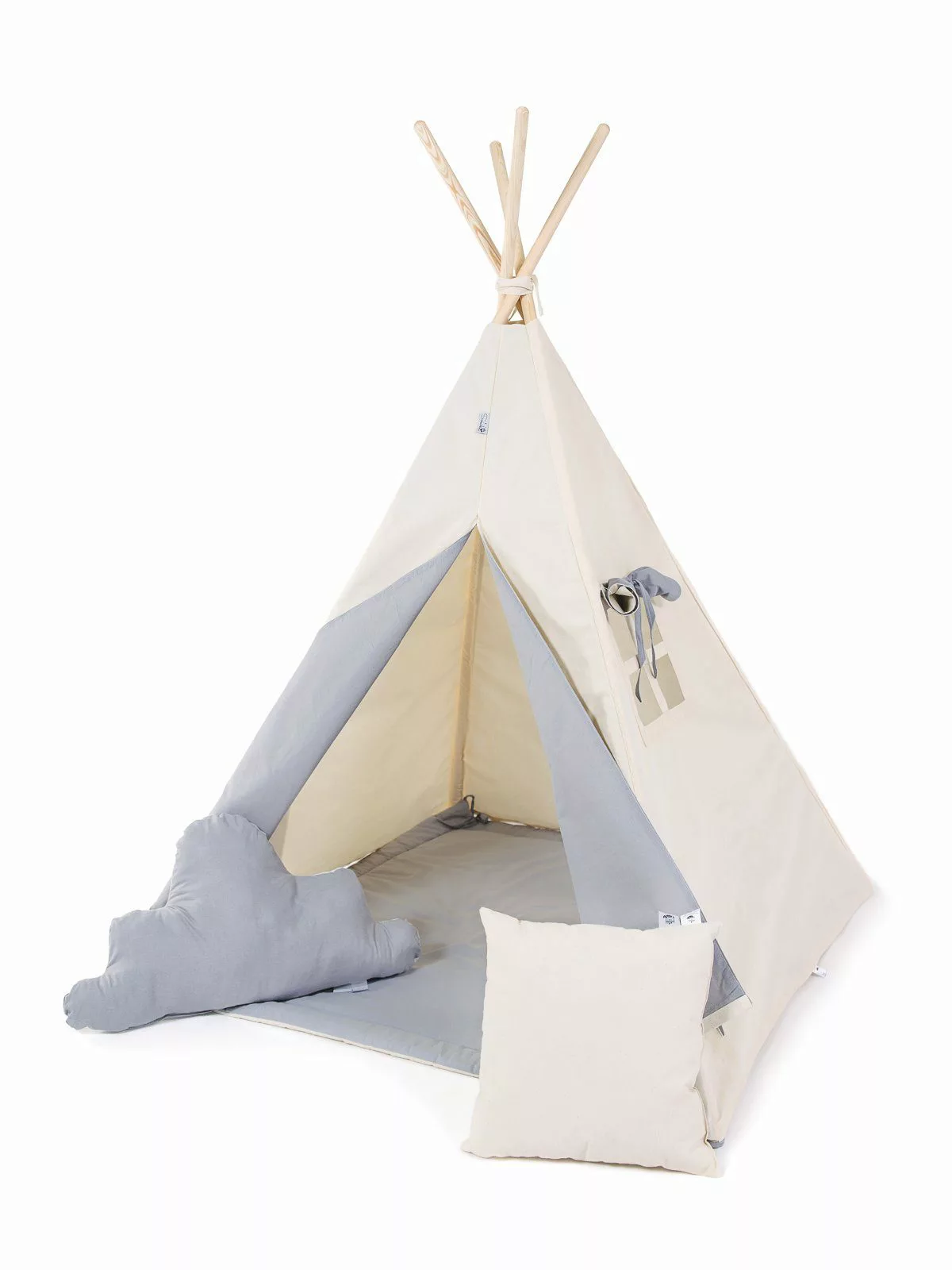 Rainbow Kids Tipi-Zelt Grauer Wolf, Personen: günstig online kaufen