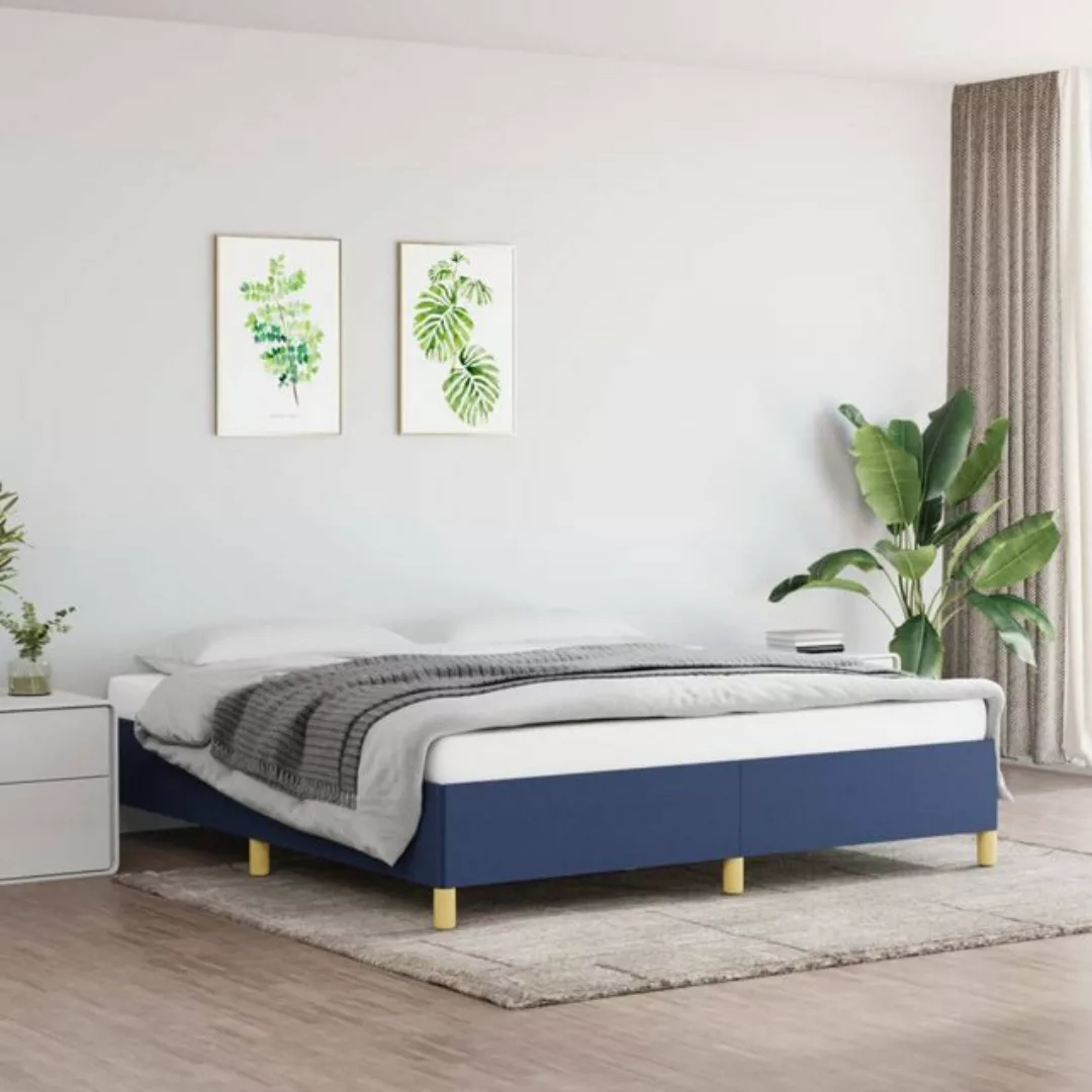 Vidaxl Boxspringbett Blau 180x200 Cm Stoff günstig online kaufen