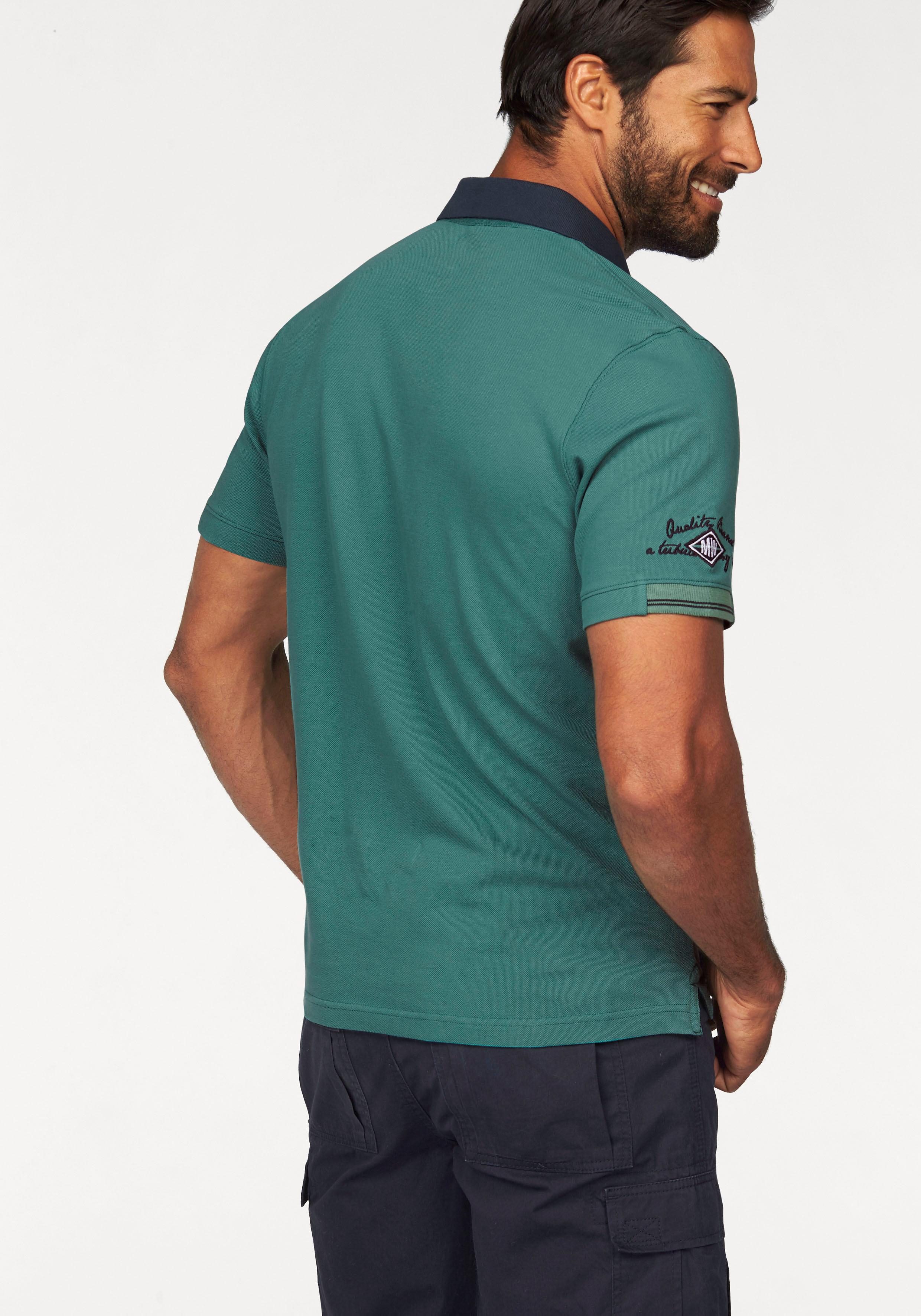 Man's World Poloshirt in Piqué-Qualität mit Kontrastkragen günstig online kaufen