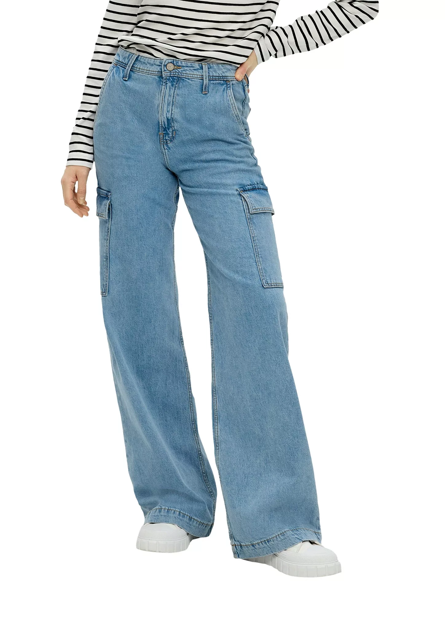 s.Oliver 5-Pocket-Jeans Jeans Suri / Mid Rise / Wide Leg / Cargo-Taschen günstig online kaufen