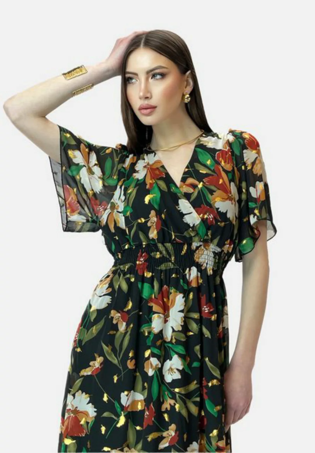 Elara Sommerkleid Elara Damen Sommerblumenkleid (1-tlg) günstig online kaufen