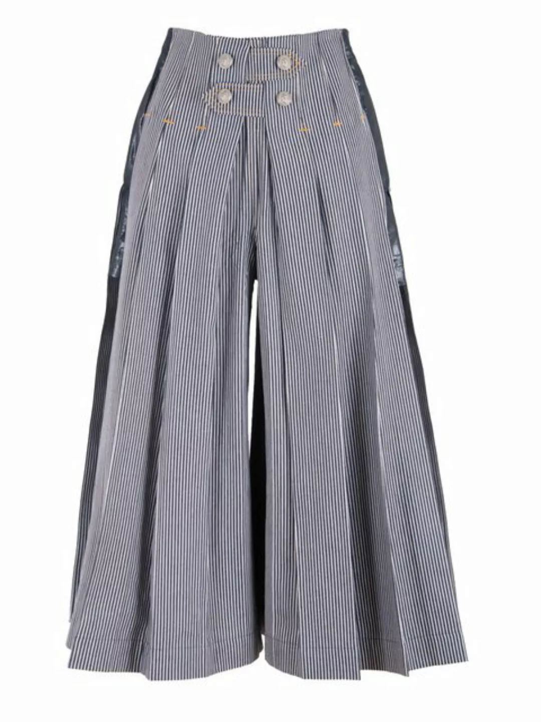 RUA & RUA Hosenrock Culotte aus Denim und Seide Hose mit tiefen seitlichen günstig online kaufen