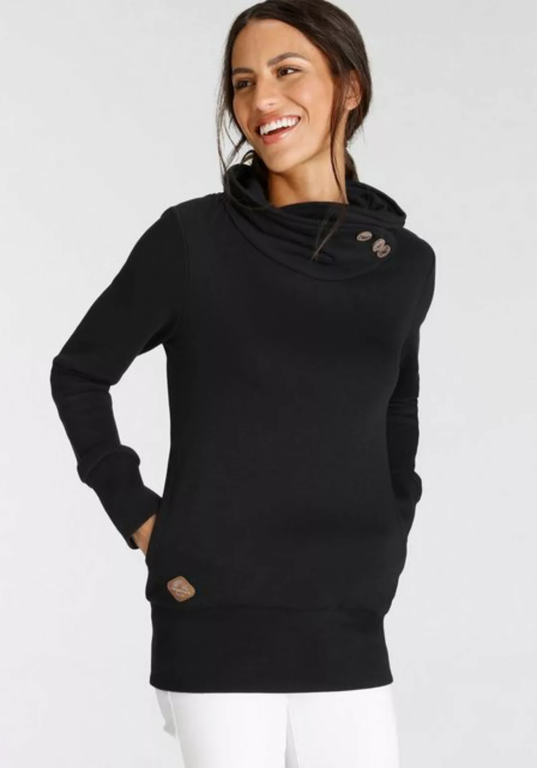 Ragwear Sweatshirt ANGELLIKA O mit asymmetrischem Schalkragen günstig online kaufen