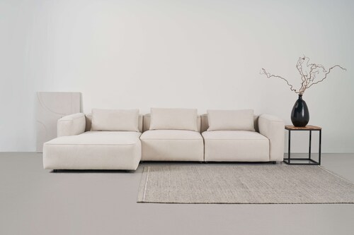 andas Ecksofa "Tvinnet", Breite 317 cm, extra tiefe Sitzfläche, kubisches S günstig online kaufen