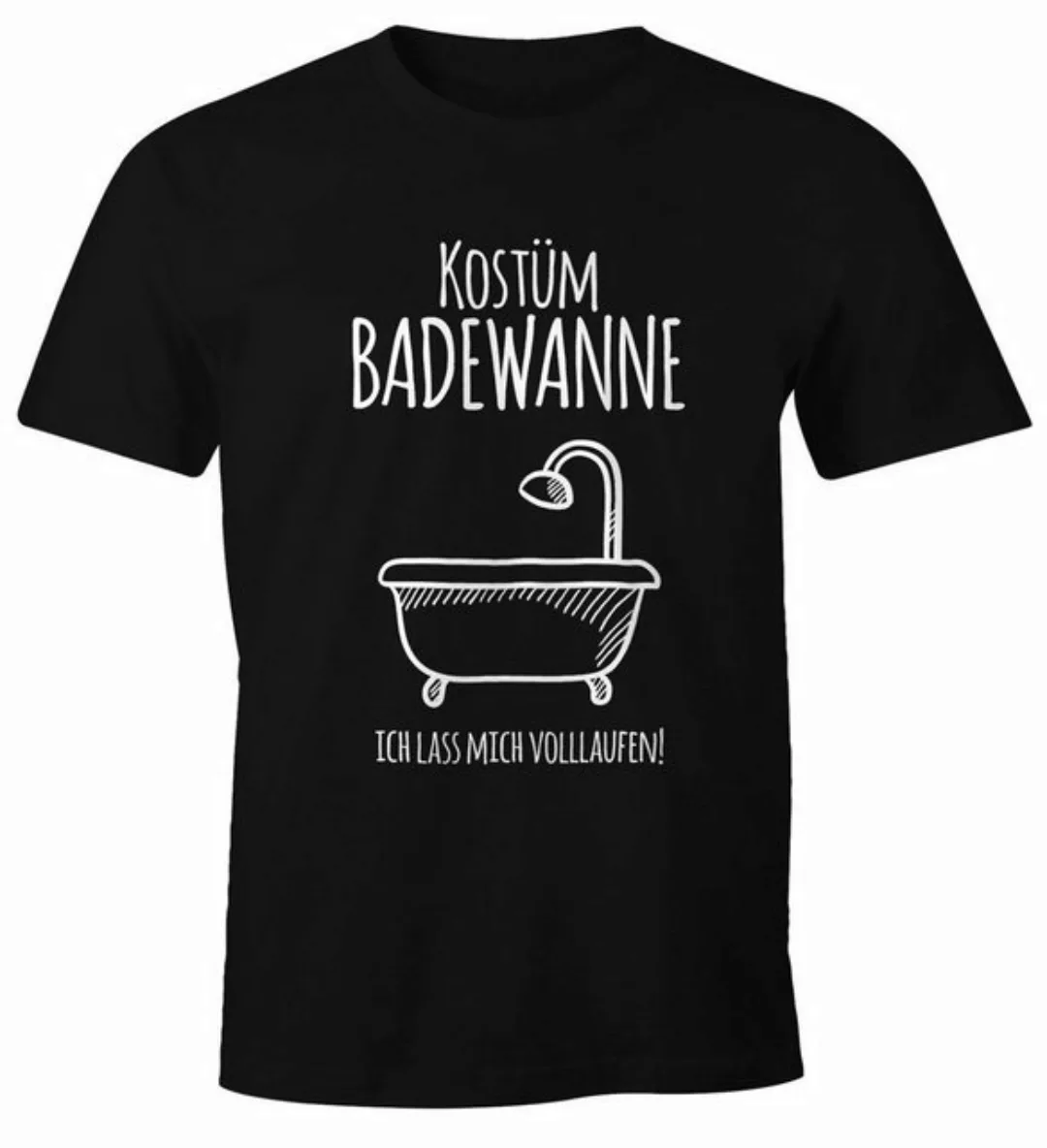 MoonWorks Print-Shirt Herren T-Shirt Fasching Kostüm Badewanne Ich lass mic günstig online kaufen