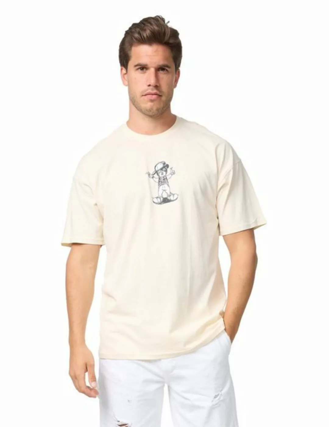 Denim House T-Shirt OVERSIZE Herren T-Shirt mit ausgefallenem Teddy Druck günstig online kaufen