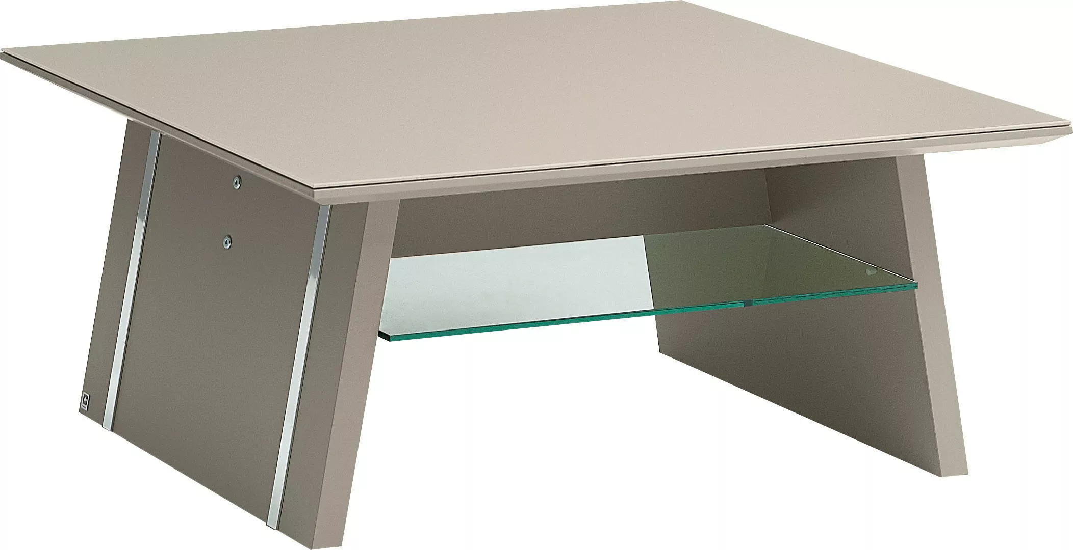 LEONARDO Couchtisch »Cube«, mit Sicherheitsglas und edlem MDF Holz, Breite günstig online kaufen