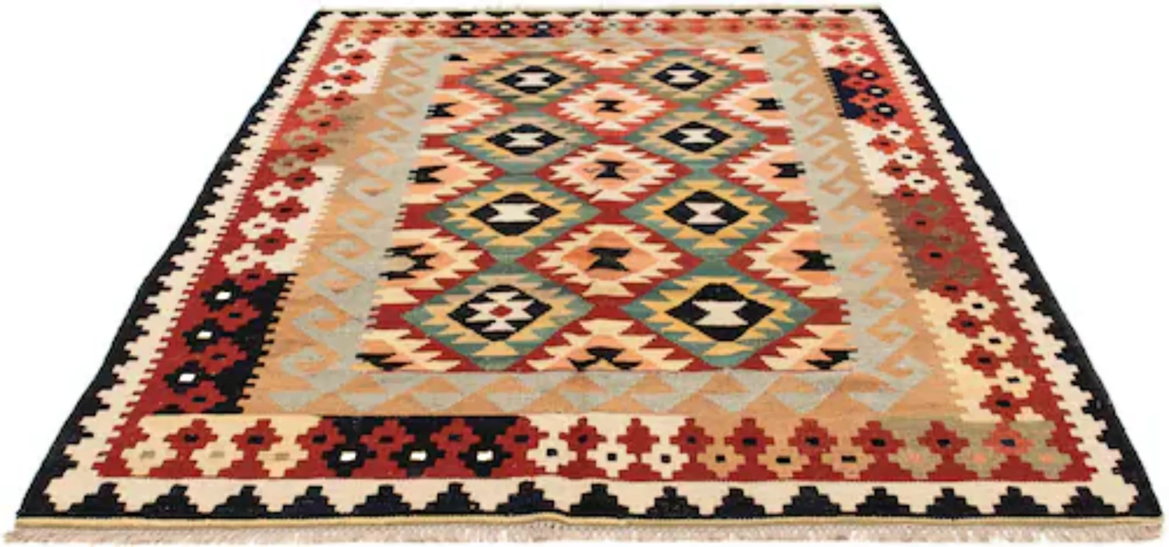 morgenland Wollteppich »Kelim Maimene Durchgemustert 202 x 151 cm«, rechtec günstig online kaufen