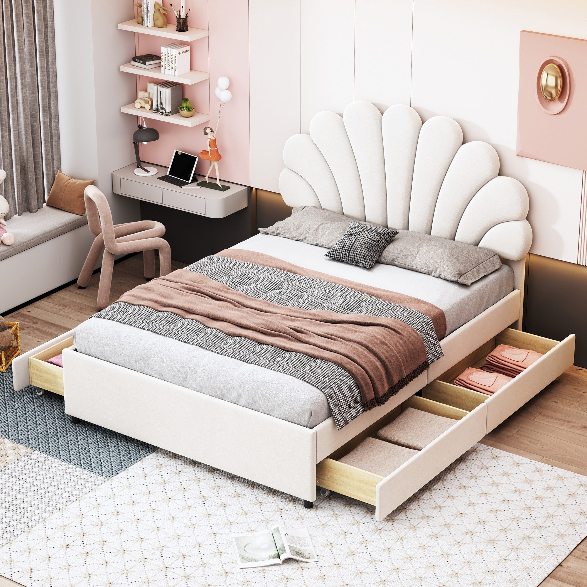 BlingBin Polsterbett Jugendbett Einzelbett Gästebett Bettrahmen günstig online kaufen