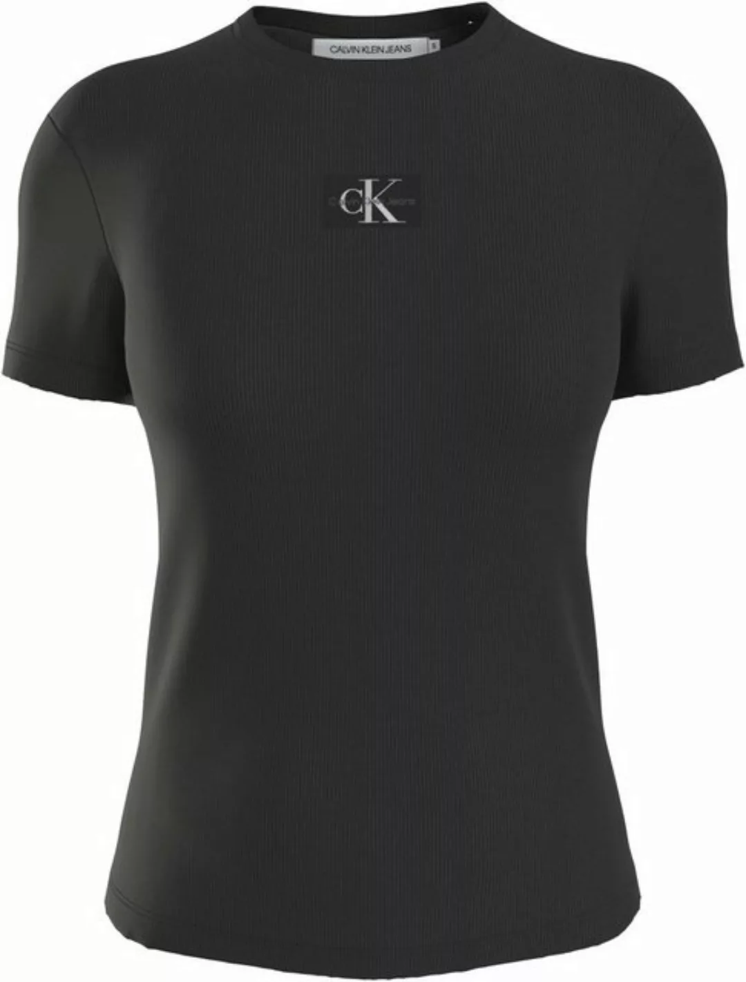 Calvin Klein Jeans Plus T-Shirt PLUS WOVEN LABEL RIB REGULAR TEE günstig online kaufen