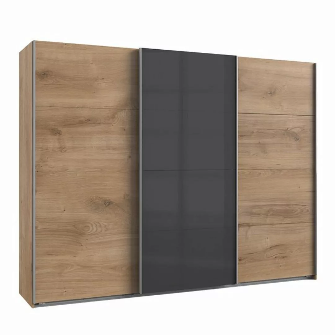 Lomadox Schwebetürenschrank VIESTE-43 Kleiderschrank, 225cm breit, graphit günstig online kaufen