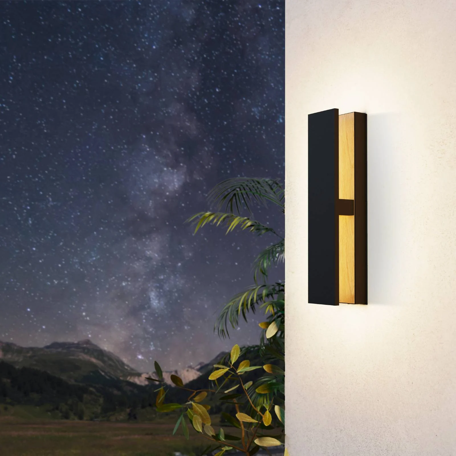 LED-Außenwandleuchte Costorio, indirekt, schwarz günstig online kaufen
