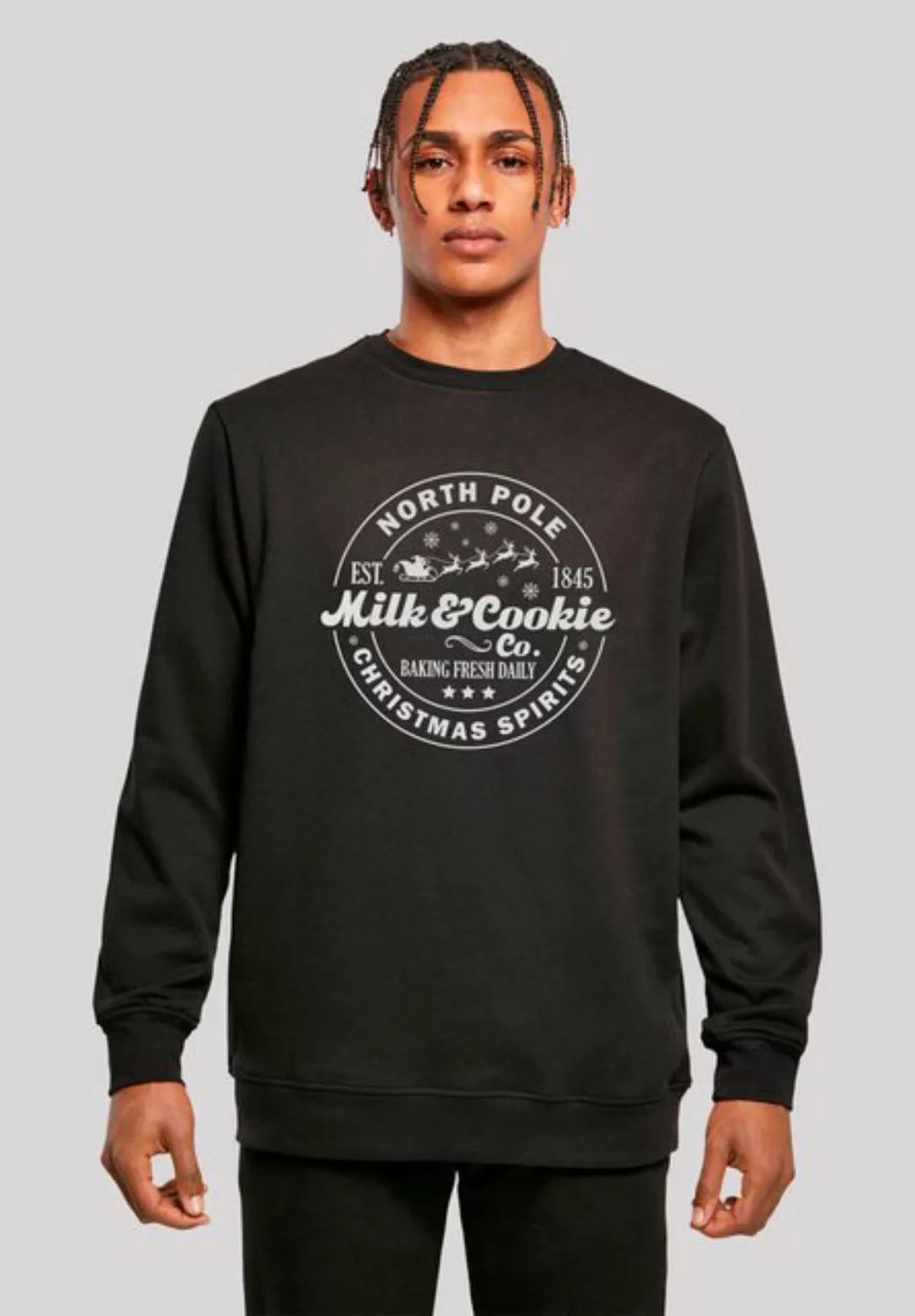 F4NT4STIC Sweatshirt Milk and Cookie Bakery Retro Weihnachten Sign Premium günstig online kaufen