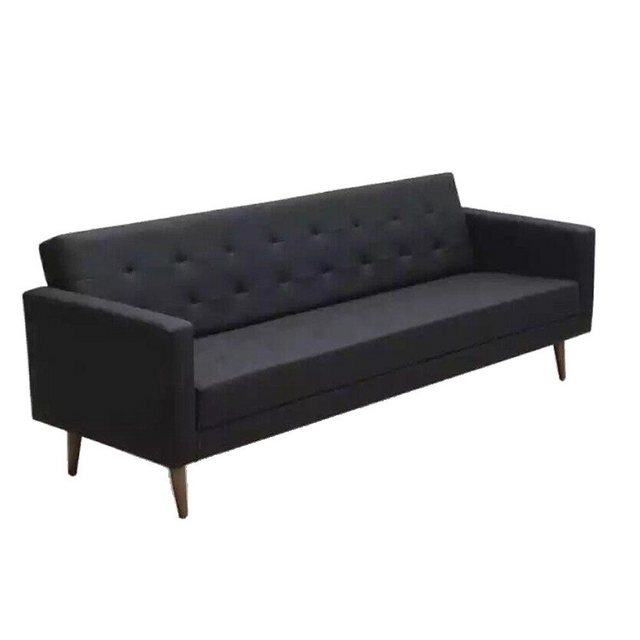 JVmoebel Sofa Schwarz Sofa 3 Sitzer Arbeitzimmer Textil Möbel Couch Polster günstig online kaufen