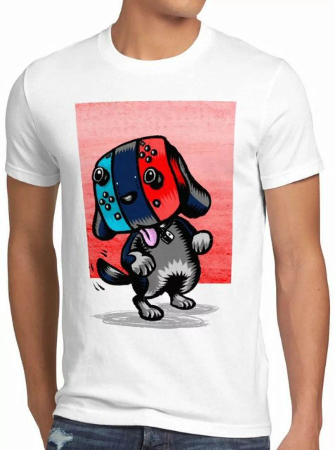 style3 Print-Shirt Herren T-Shirt Switch Hund pro gamer konsole joy-con günstig online kaufen