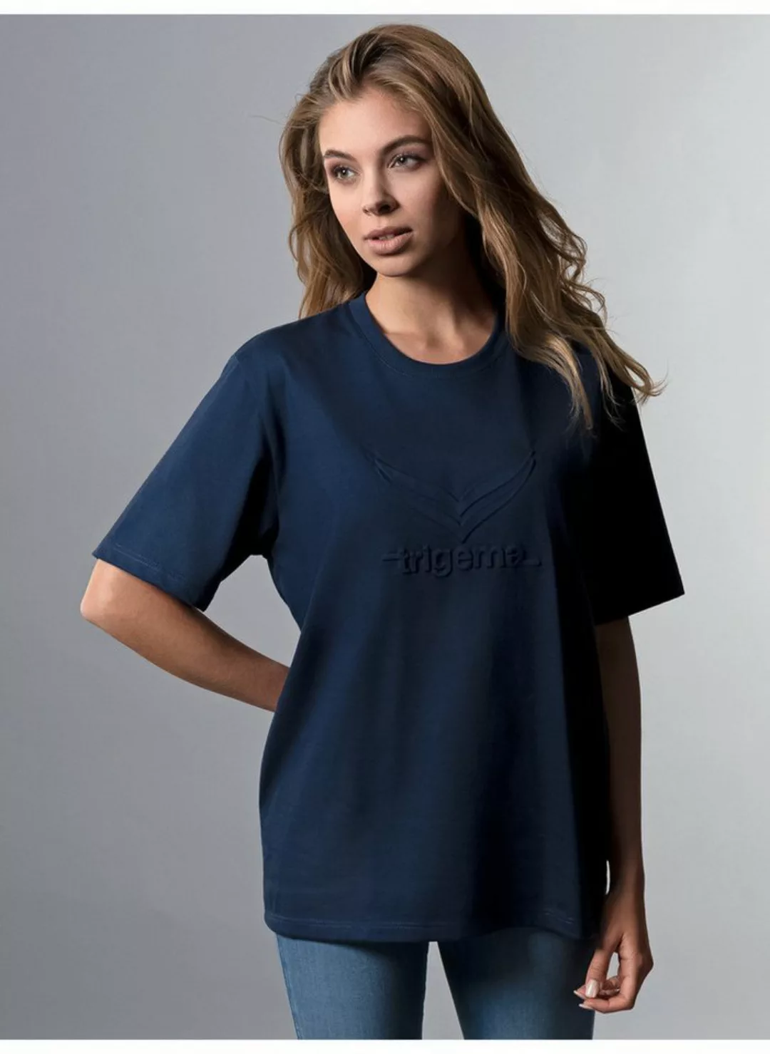 Trigema T-Shirt TRIGEMA Heavy Oversized T-Shirt mit 3D-Motiv (1-tlg) günstig online kaufen