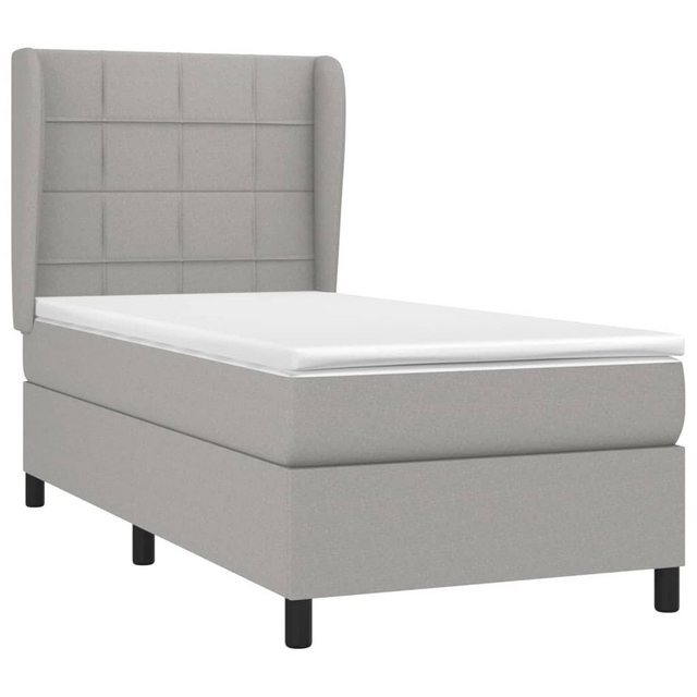 vidaXL Boxspringbett mit Matratze Hellgrau 90x190 cm Stoff1377587 günstig online kaufen