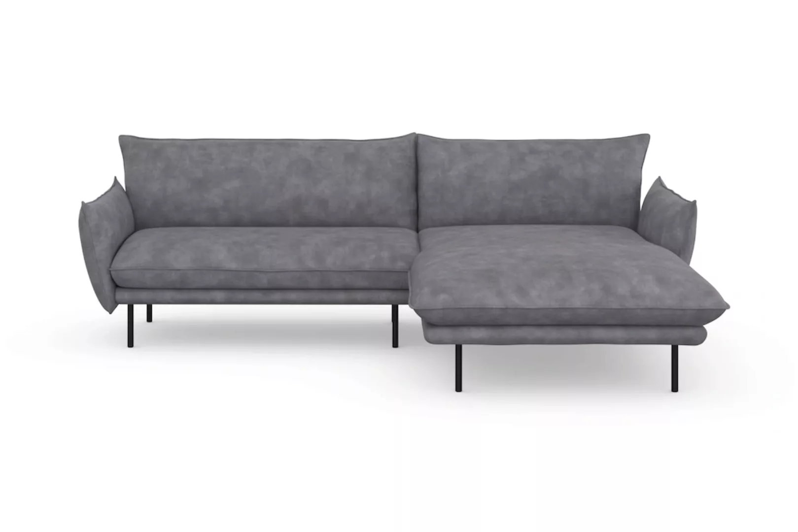 andas Ecksofa "Stine L-Form", Besonderes Design durch Kissenoptik und Keder günstig online kaufen