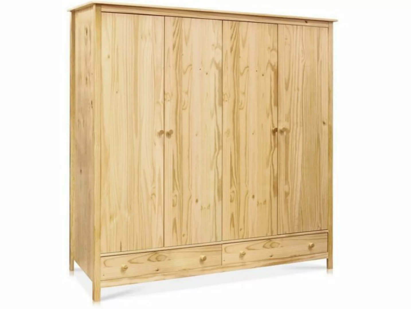 Moebel-Eins Kleiderschrank TOBINO Kleiderschrank 4trg, Material Massivholz, günstig online kaufen