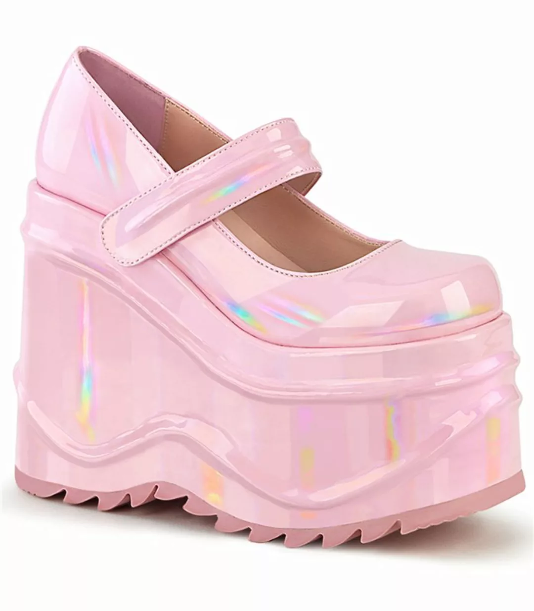 Plateau Boots WAVE-32 - Hologramm Pink (Schuhgröße: EUR 36) günstig online kaufen