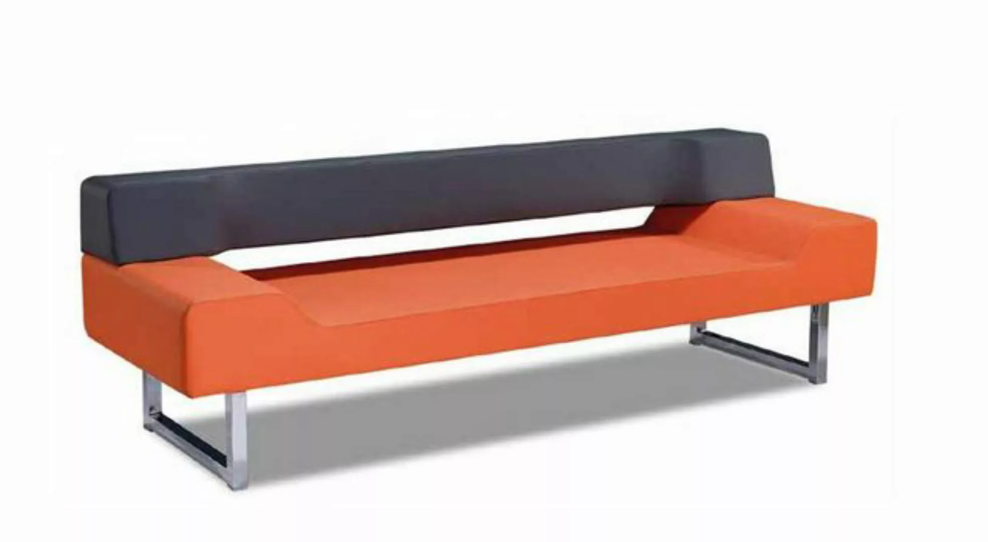 JVmoebel 3-Sitzer Couch Sofa 3 Sitz Orange Dreisitzer Leder Polstersofa Möb günstig online kaufen