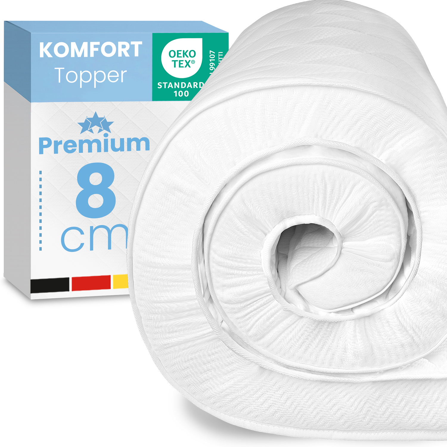 Bestschlaf Komfortschaum Topper Matratzenauflage, 8 cm dick, 100x200 cm günstig online kaufen