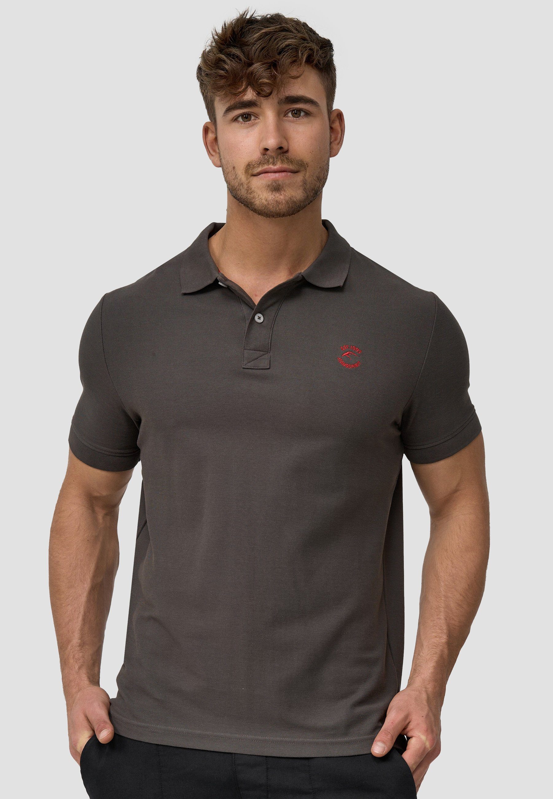 Indicode Poloshirt Wadim mit feiner Logo-Stickerei günstig online kaufen