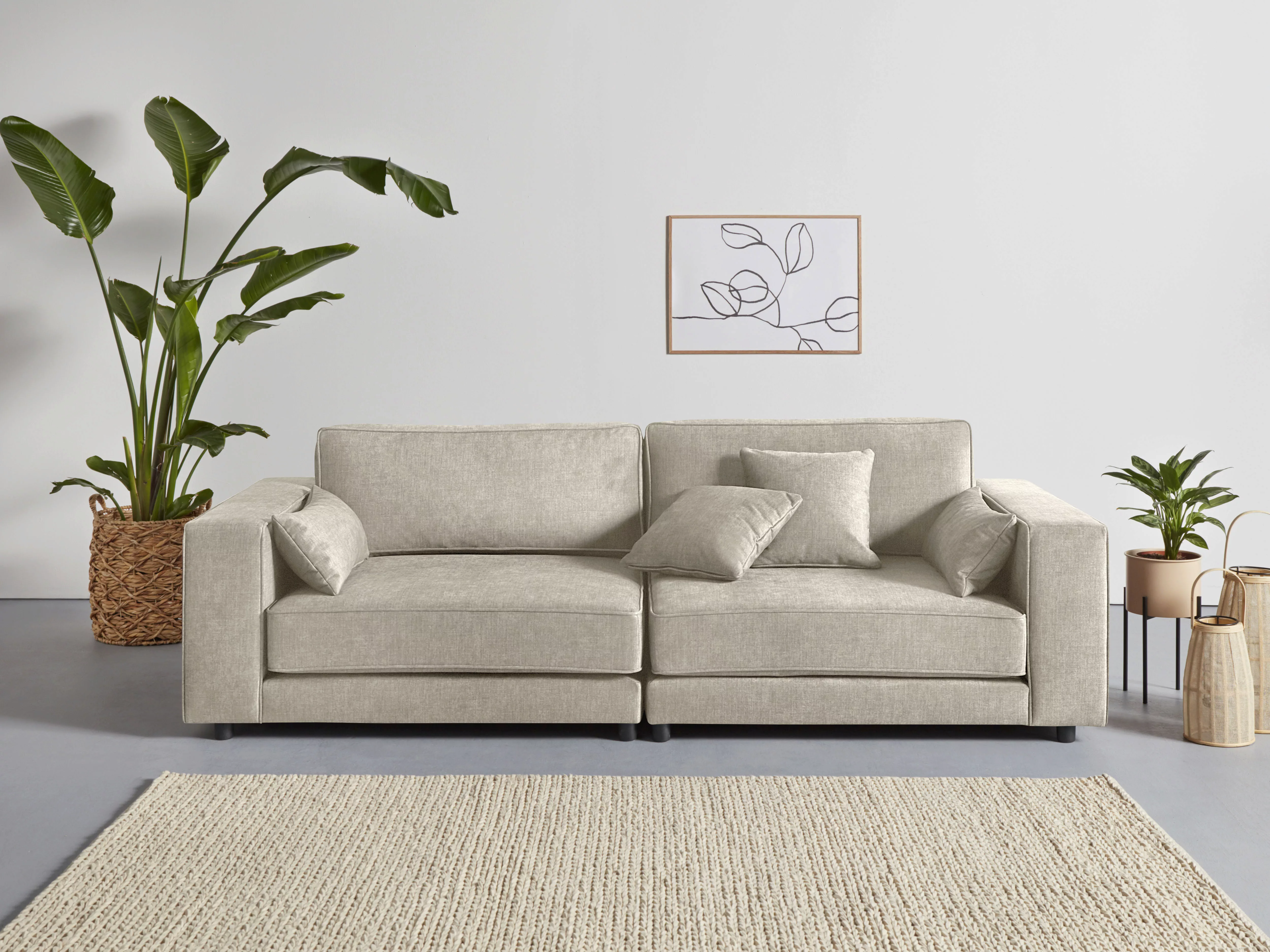 OTTO products 3-Sitzer "Grenette", Modulsofa, im Baumwoll-/Leinenmix oder a günstig online kaufen