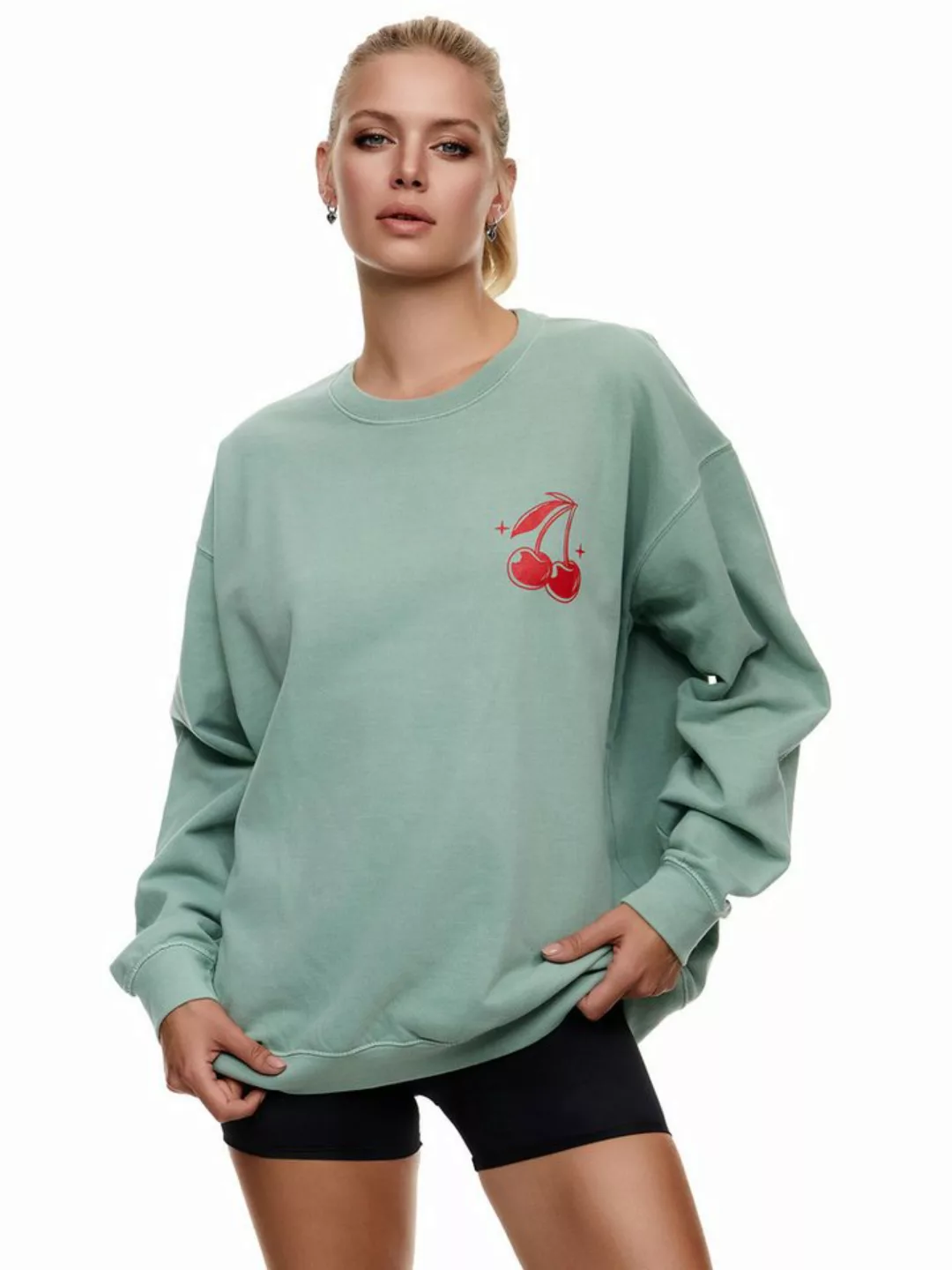 Worldclassca Sweatshirt Worldclassca Oversized Sweatshirt Print Langarm Pul günstig online kaufen