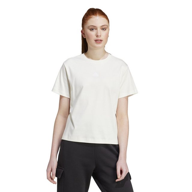 adidas Sportswear T-Shirt BLUV Q3 TEE Damen T-Shirt mit Aufdruck creme-weiß günstig online kaufen