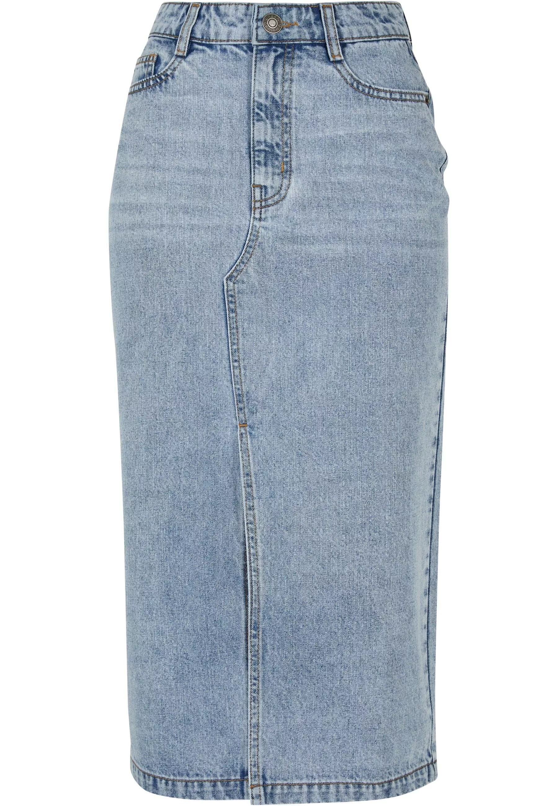 URBAN CLASSICS Jerseyrock "Urban Classics Damen Ladies Midi Denim Skirt", ( günstig online kaufen