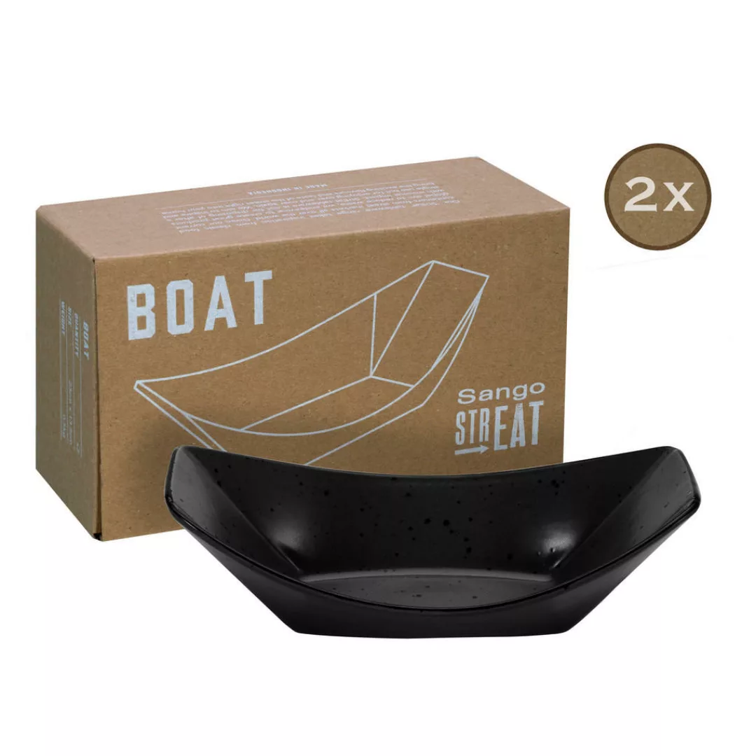 CreaTable Servierset Streat Boat schwarz Steinzeug günstig online kaufen